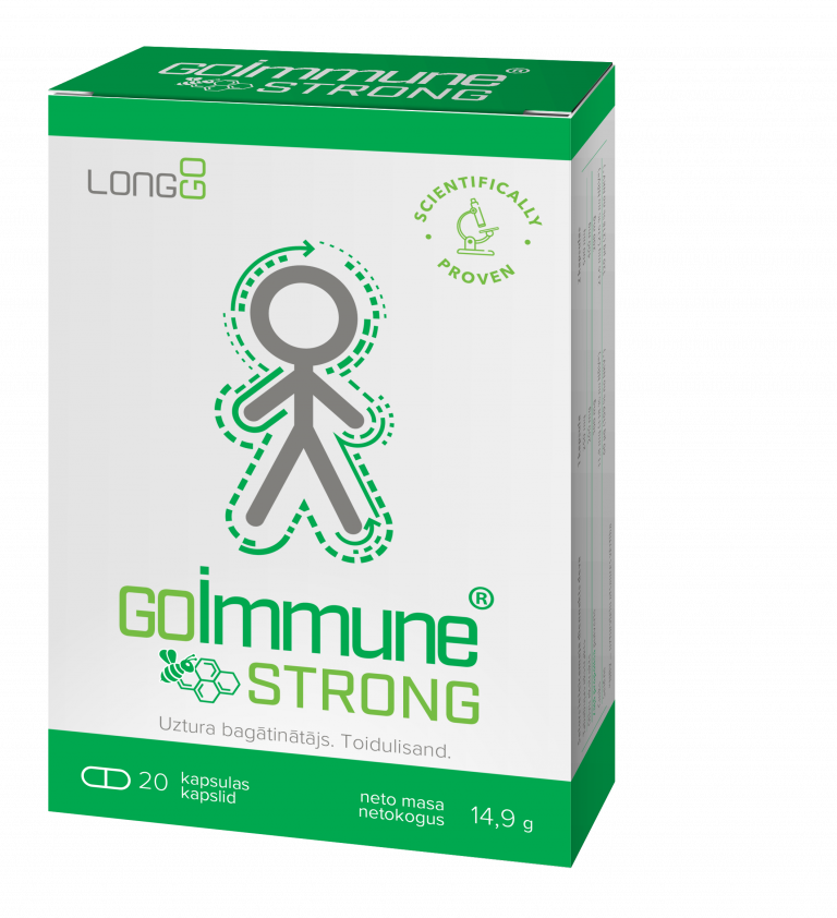 Silvanolsi uuringupõhine välja töötatud toode keha vastupanuvõime tugevdamiseks viiruste hooajal – GoImmune STRONG 1 goimmune strong 20kapsulas lv ee 768x842 1